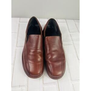 Mephisto men's brown leather dress shoes slip on sz 12
